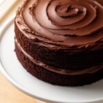 Moist Chocolate Cake Recipe — plated and ready to serve