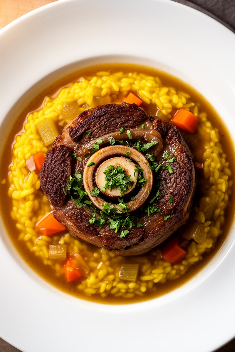 Osso Buco Recipe on plate, ready to serve