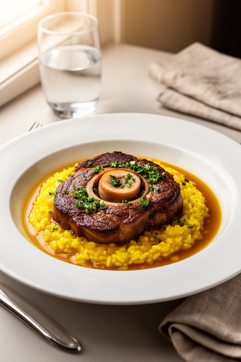 Osso Buco Recipe served on white ceramic plate